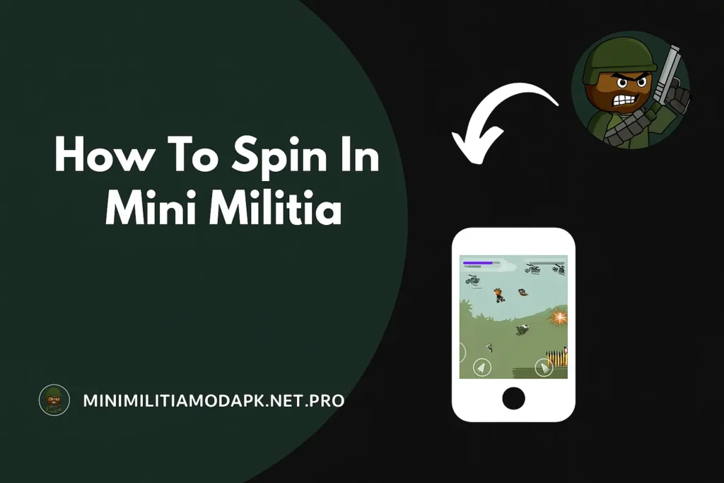 Mini Militia player spinning mid-air with jetpack and shotgun – Master Spin in Mini Militia skills like a pro in 2025. Play Now!